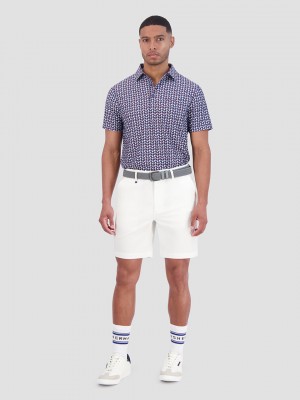 Camisa Polo Ben Sherman Bauhaus Geo Tech Jersey Sports Fit Moradas | 025-YMHURI