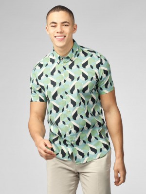 Camisas Ben Sherman Art Deco Verde | 927-YFCUNK