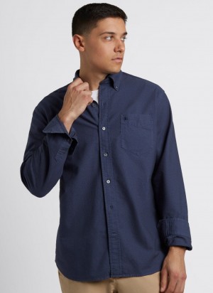 Camisas Ben Sherman Beatnik Oxford Garment Dye Indigo | 230-FNWCIV