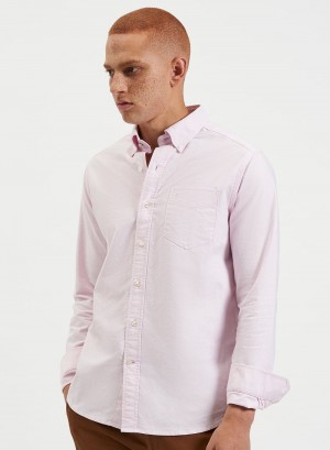 Camisas Ben Sherman Brighton Oxford Organic Rosas | 859-AMZUXD