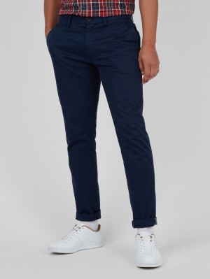 Pantalon Ben Sherman Signature Skinny Stretch Chino Azul Marino | 134-AUQCRP