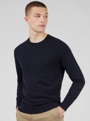 Prendas De Punto Ben Sherman Signature Crewneck Azul Marino | 189-OVBUDH