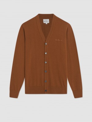 Prendas De Punto Ben Sherman Signature Merino Cardigan Marrones | 267-KLPSOA