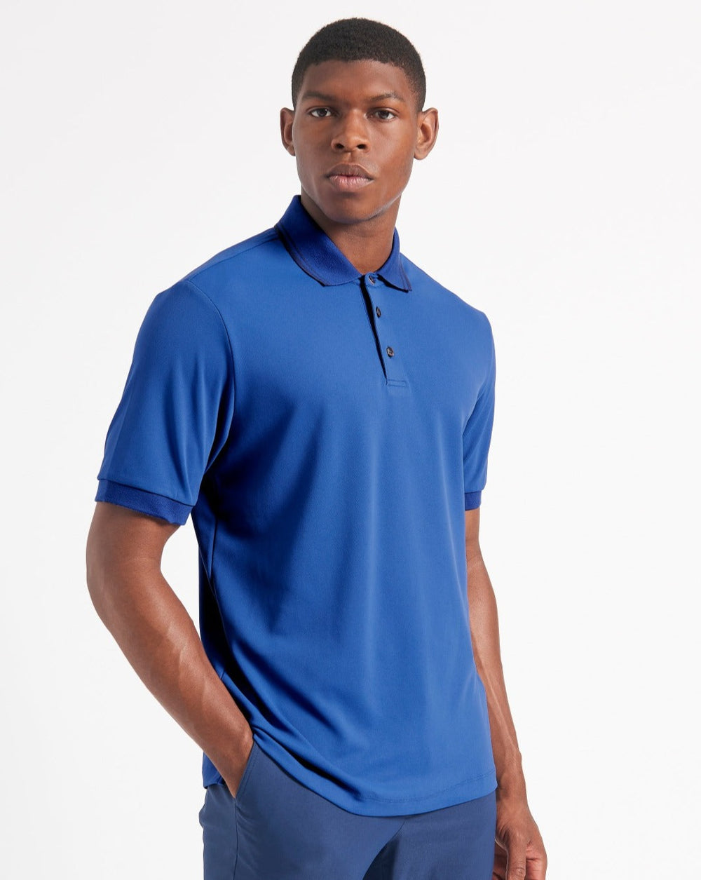 Camisa Polo Ben Sherman 360 Motion Stretch Azules Azul Real | 327-OCDYUT