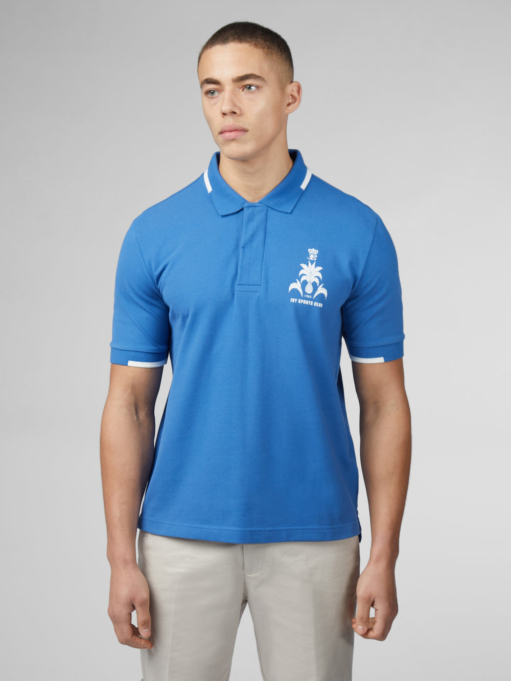 Camisa Polo Ben Sherman B by Ben Sherman Sports Club Embroidered Azules | 982-MPWLQT