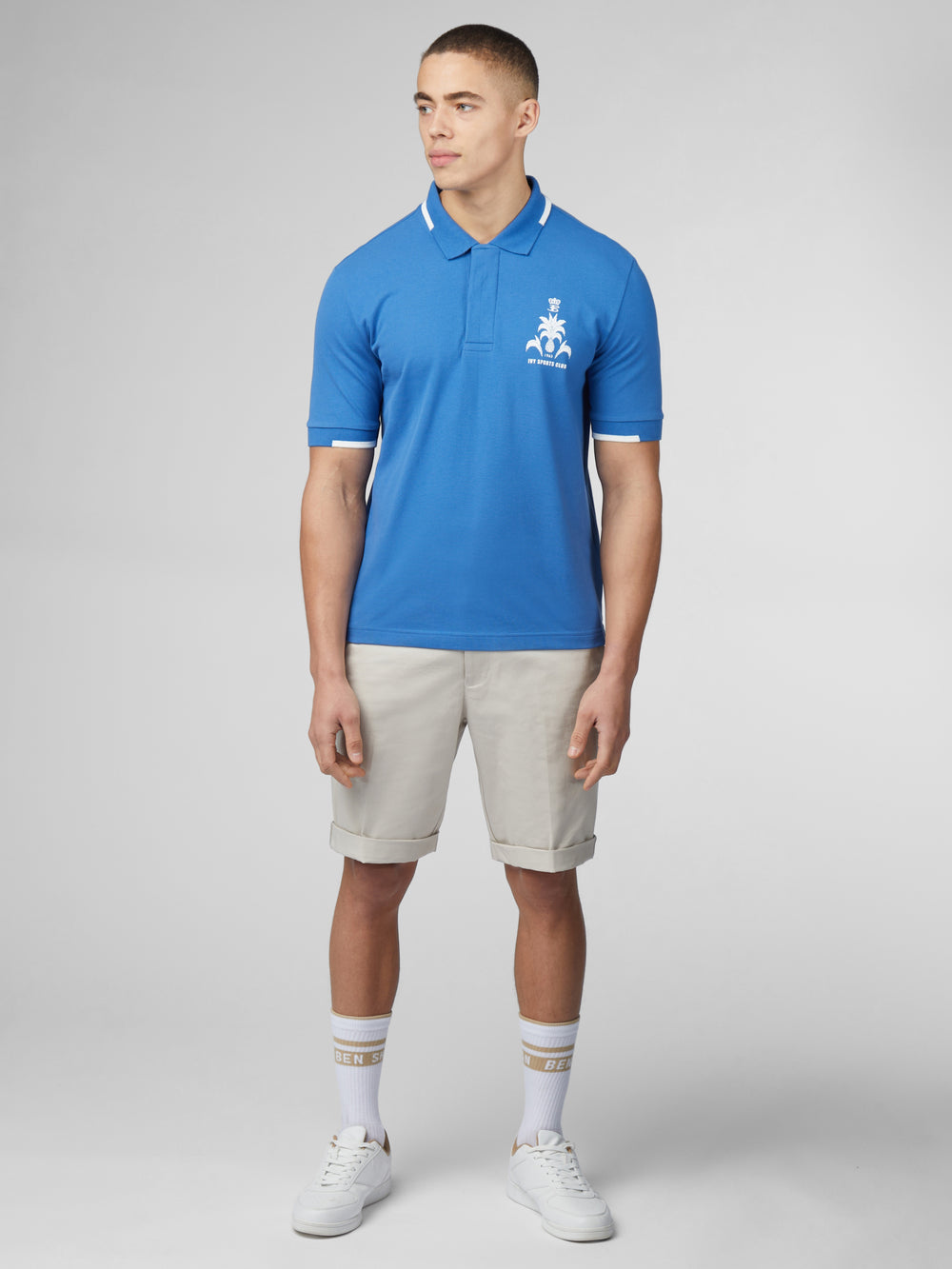 Camisa Polo Ben Sherman B by Ben Sherman Sports Club Embroidered Azules | 982-MPWLQT