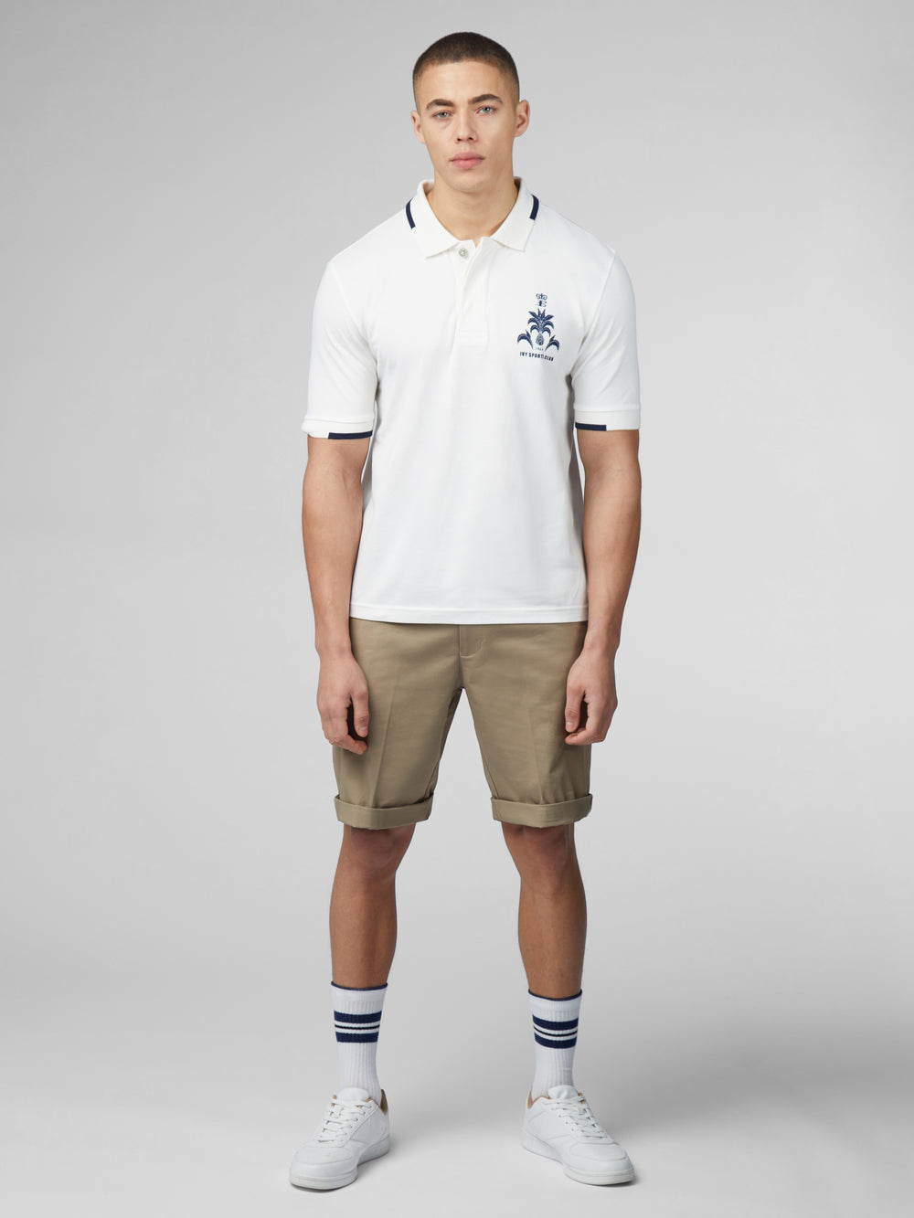 Camisa Polo Ben Sherman B by Ben Sherman Sports Club Embroidered Blancas | 258-QKCEUY