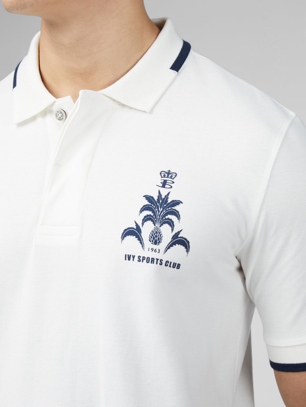 Camisa Polo Ben Sherman B by Ben Sherman Sports Club Embroidered Blancas | 258-QKCEUY