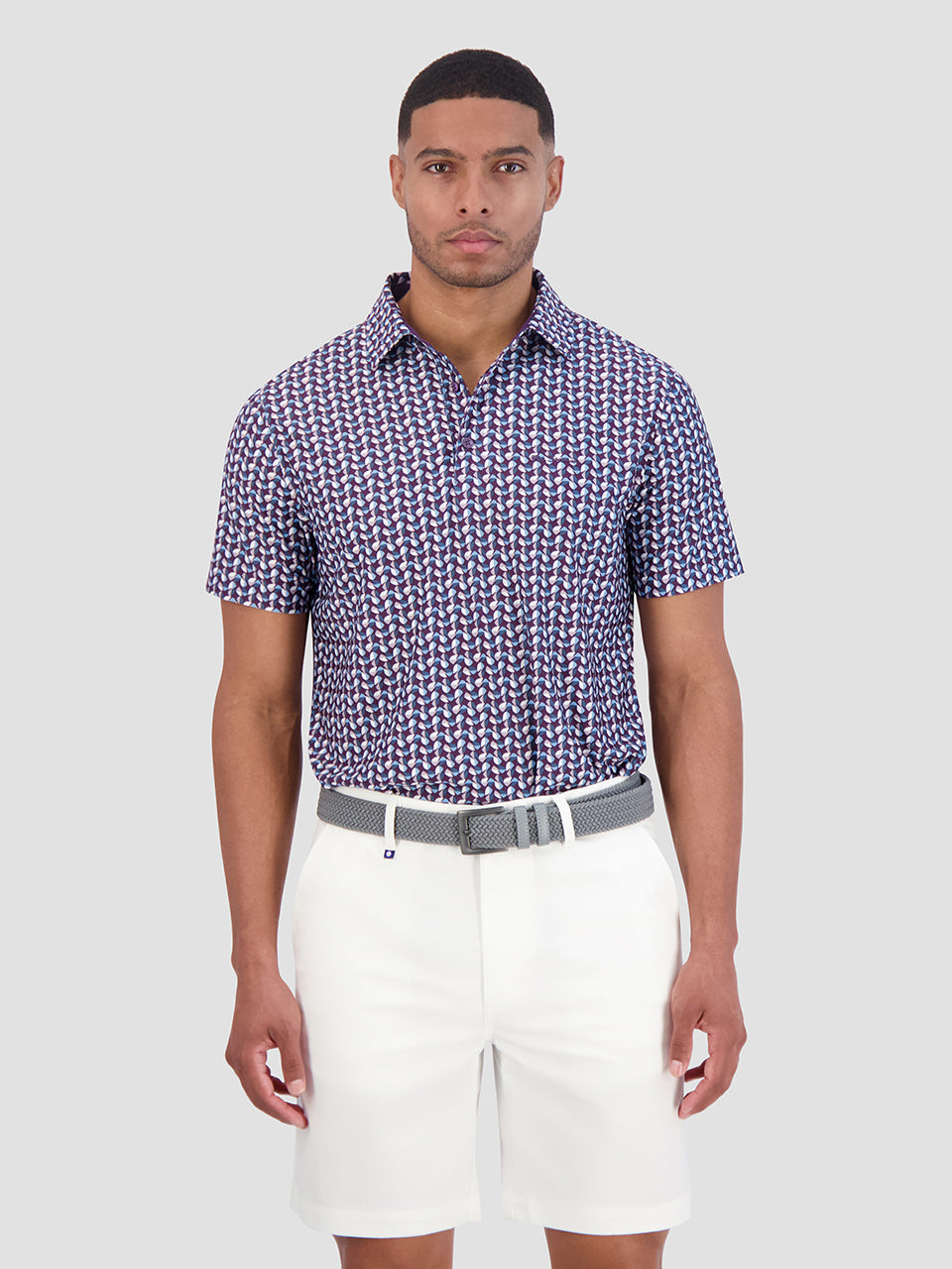 Camisa Polo Ben Sherman Bauhaus Geo Tech Jersey Sports Fit Moradas | 025-YMHURI