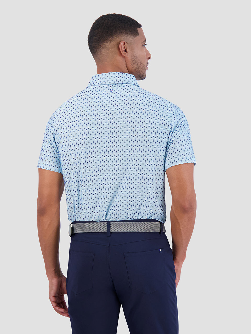 Camisa Polo Ben Sherman Chequerboard Geo Azules | 538-LPUQRN