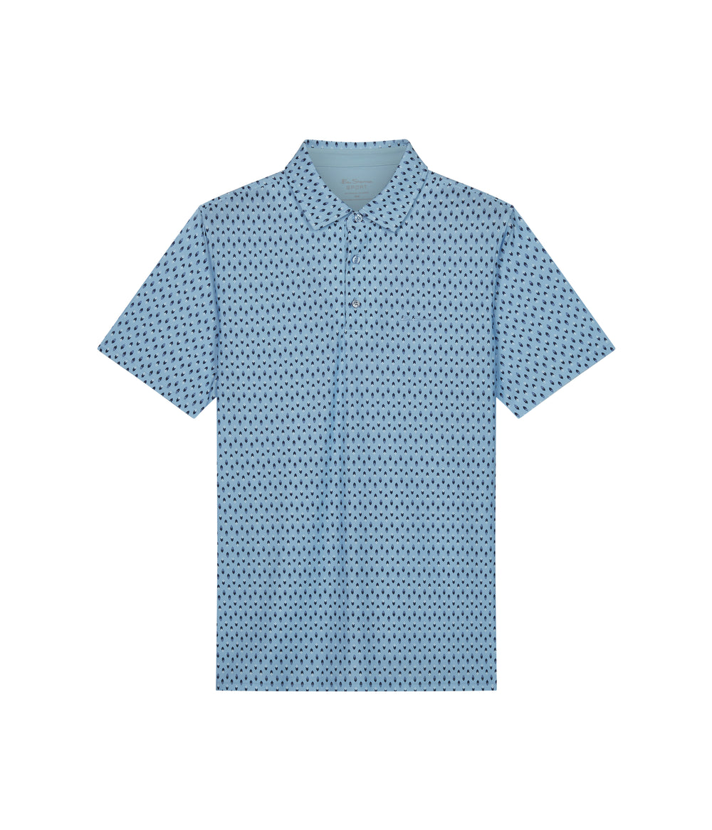 Camisa Polo Ben Sherman Chequerboard Geo Azules | 538-LPUQRN