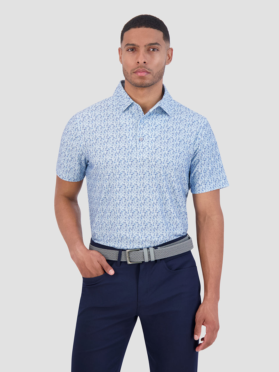 Camisa Polo Ben Sherman Mini Guitar Tech Jersey Sports Fit Azules | 936-DZYCMJ