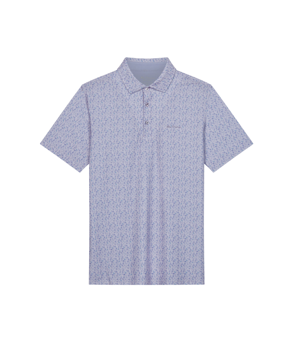 Camisa Polo Ben Sherman Mini Guitar Tech Jersey Sports Fit Moradas | 730-FCNJIS