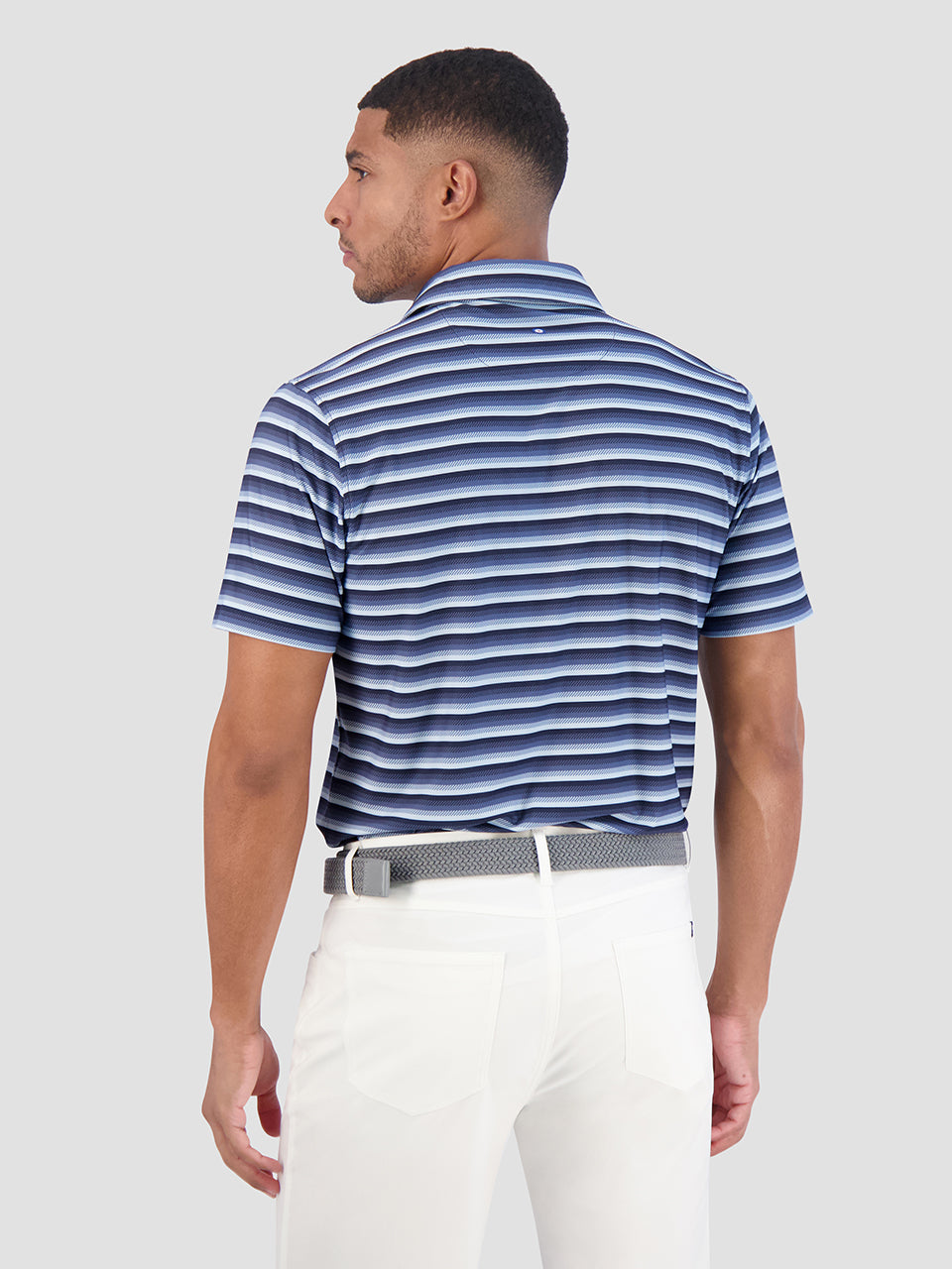 Camisa Polo Ben Sherman Multi Stripe Tech Jersey Sports Fit Azul Marino | 942-DZLQSP