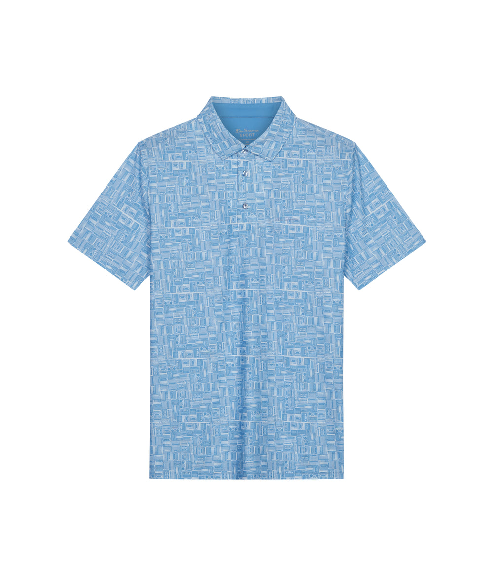 Camisa Polo Ben Sherman Radio Stack Tech Jersey Sports Fit Azules | 572-RTLOPI