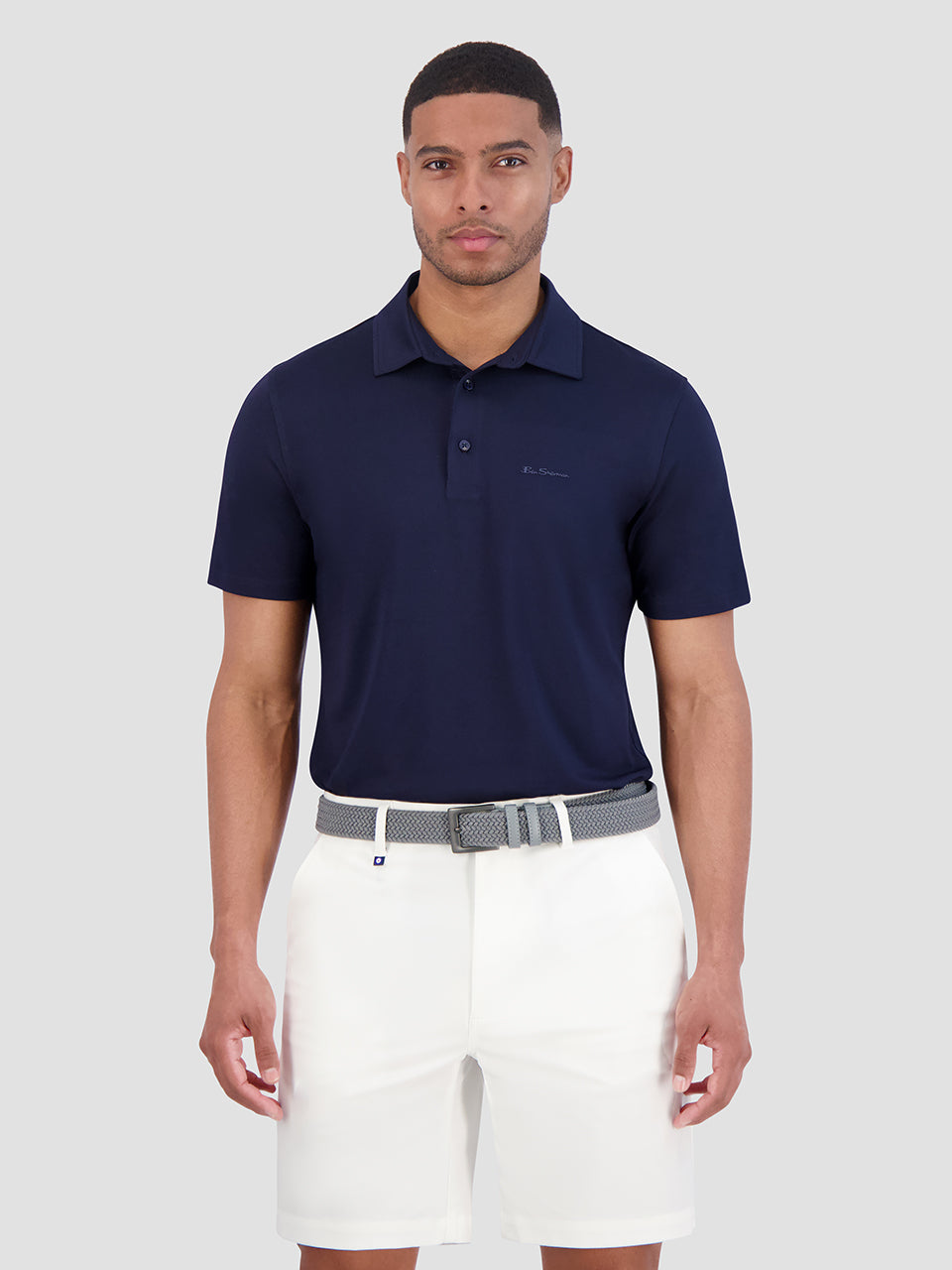 Camisa Polo Ben Sherman Solid Air Pique Sports Fit Azul Marino | 879-DCLYKN