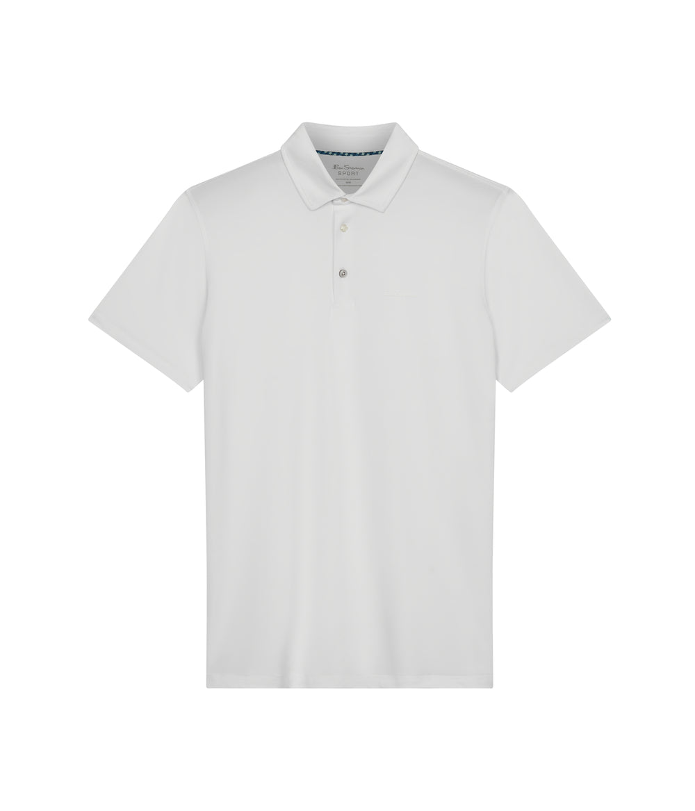 Camisa Polo Ben Sherman Solid Air Pique Sports Fit Blancas | 084-UZNCXQ