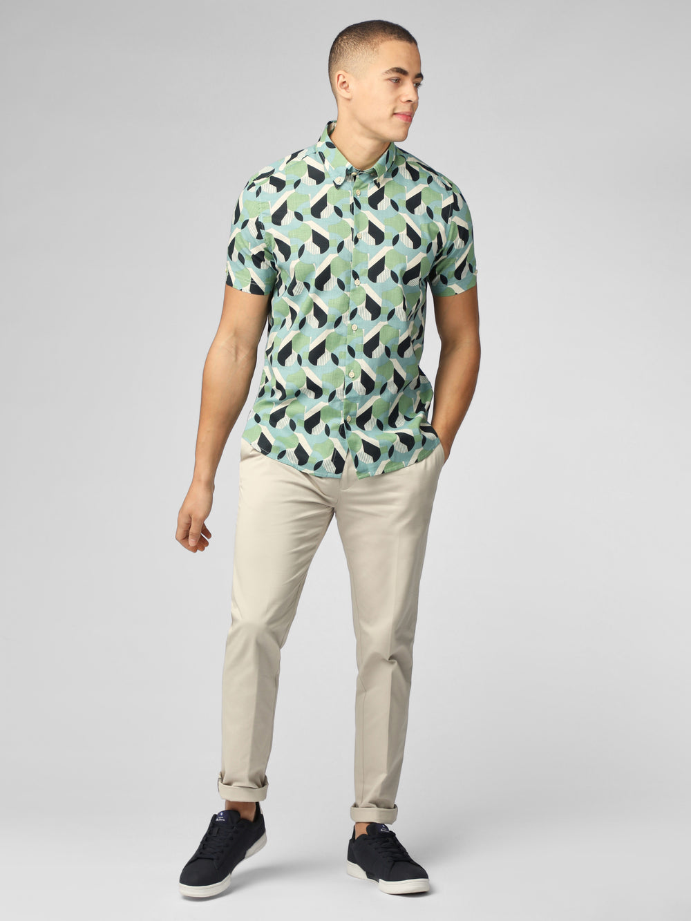 Camisas Ben Sherman Art Deco Verde | 927-YFCUNK