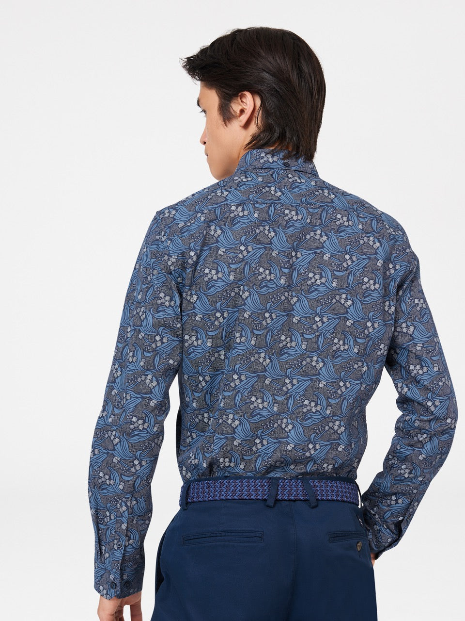 Camisas Ben Sherman Art Nouveau Floral Azul Marino | 095-PVCXBU