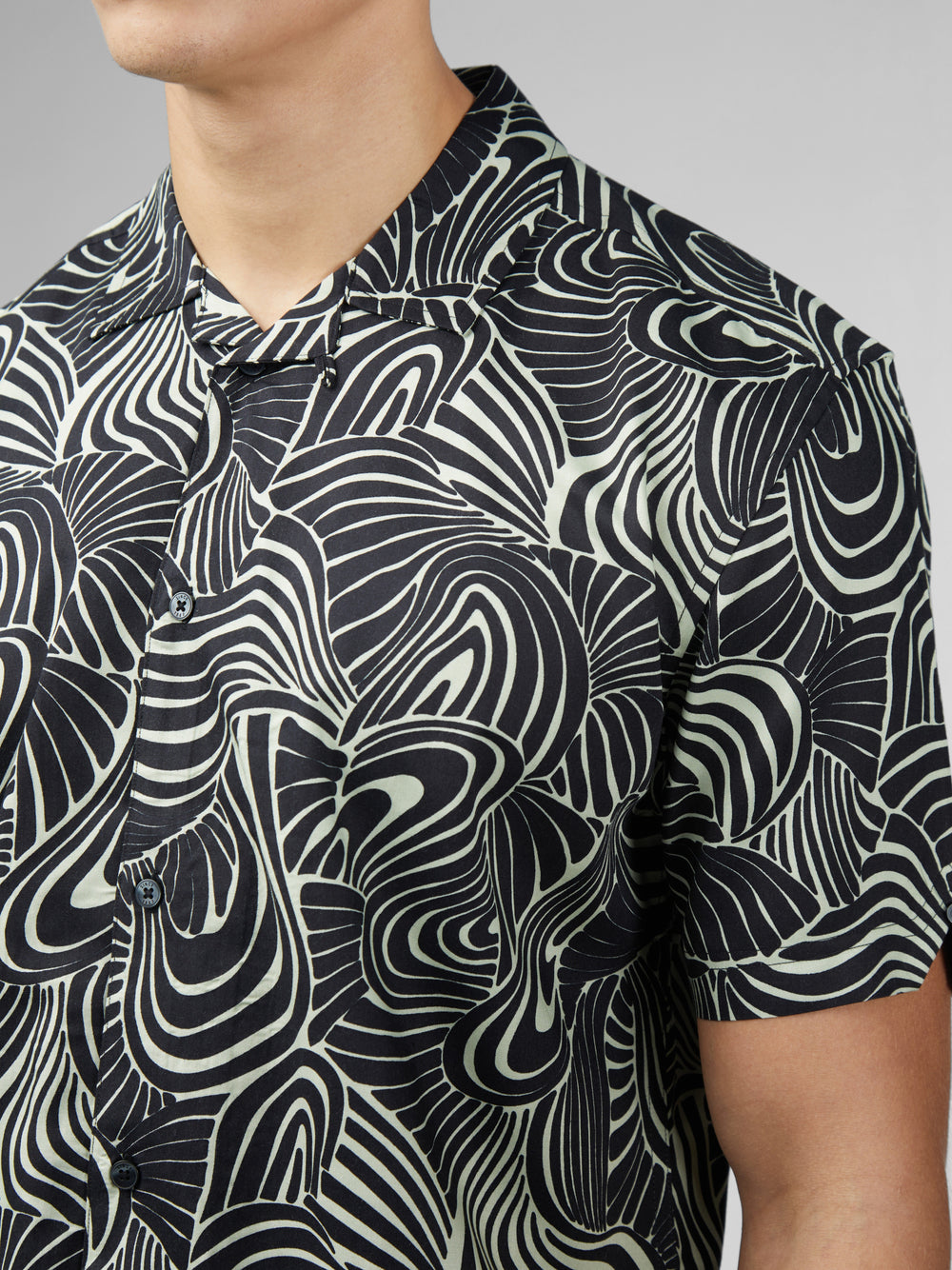 Camisas Ben Sherman B by Ben Sherman Psychedelic Swirl Print Verde Menta | 068-SRIBJK