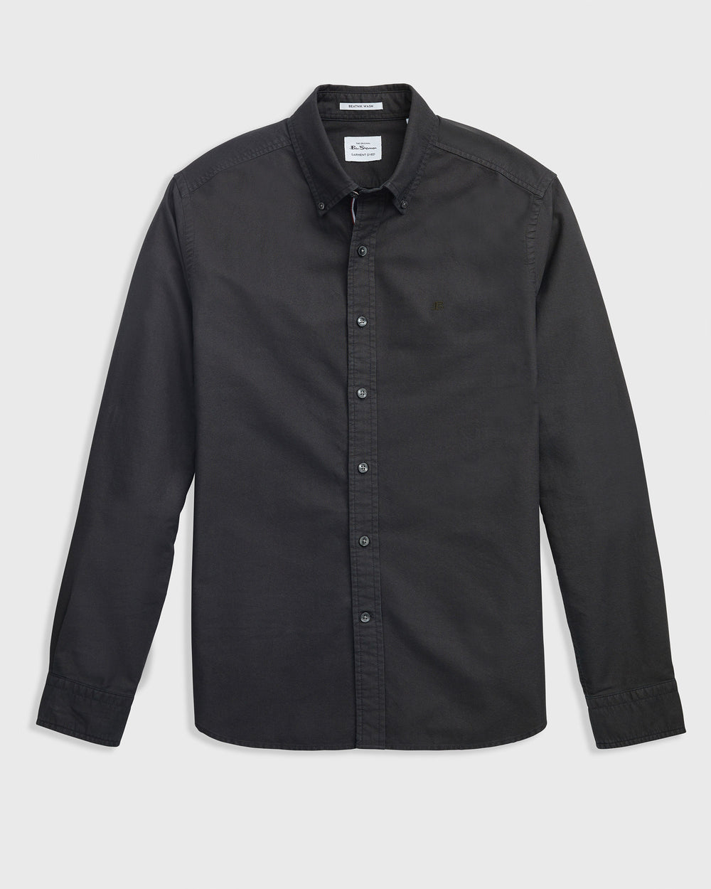 Camisas Ben Sherman Beatnik Oxford Garment Dye Negras | 862-YHPIEG