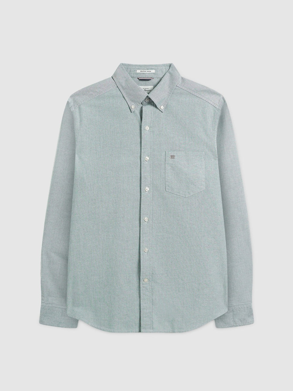 Camisas Ben Sherman Beatnik Wash Long-Sleeve Verde | 284-OCAFGJ