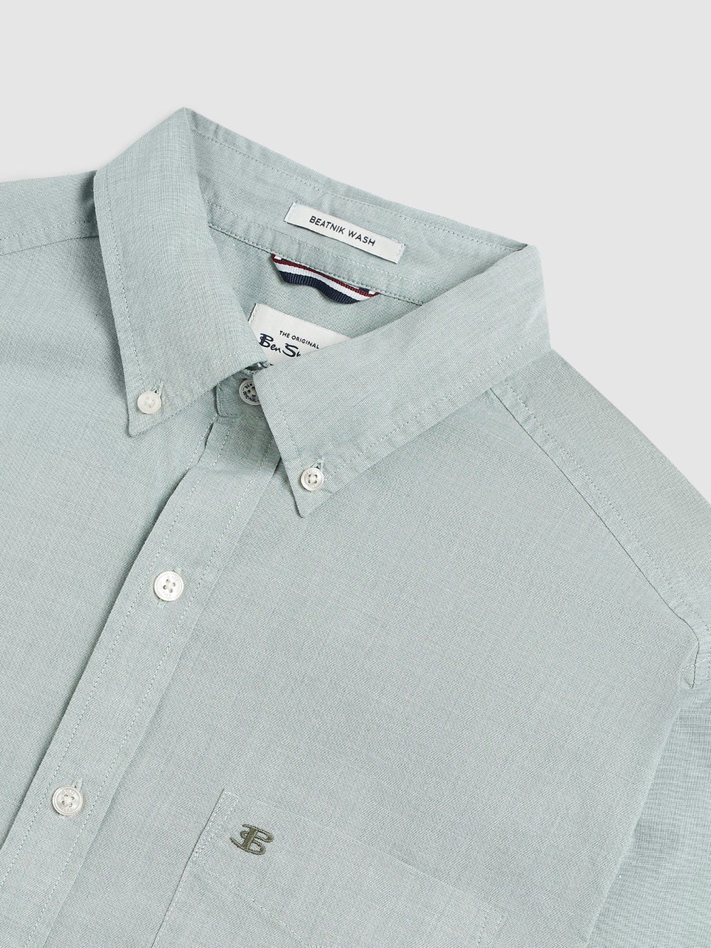 Camisas Ben Sherman Beatnik Wash Long-Sleeve Verde | 284-OCAFGJ