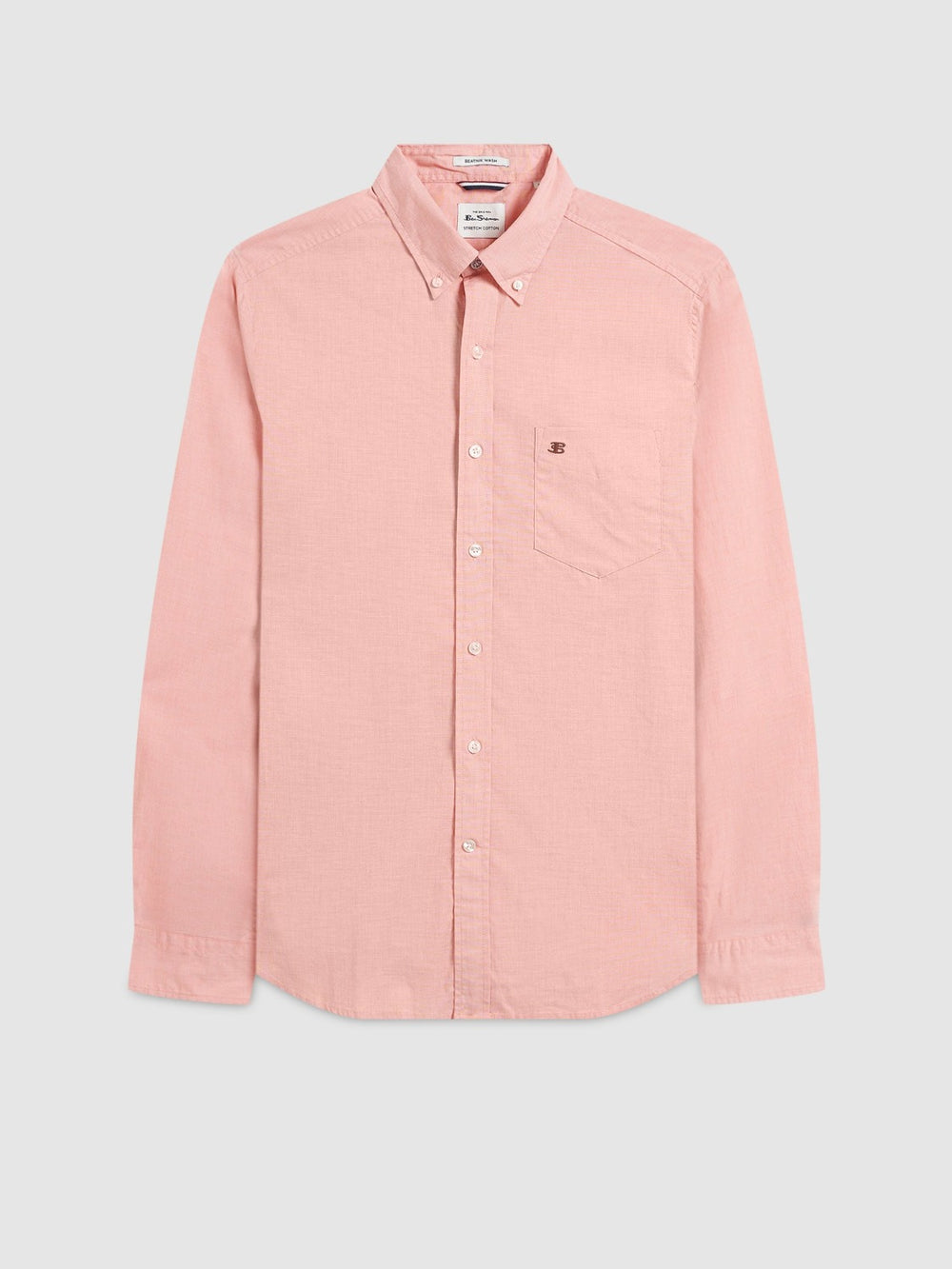 Camisas Ben Sherman Beatnik Wash Long-Sleeve Naranjas | 541-LGZFNH