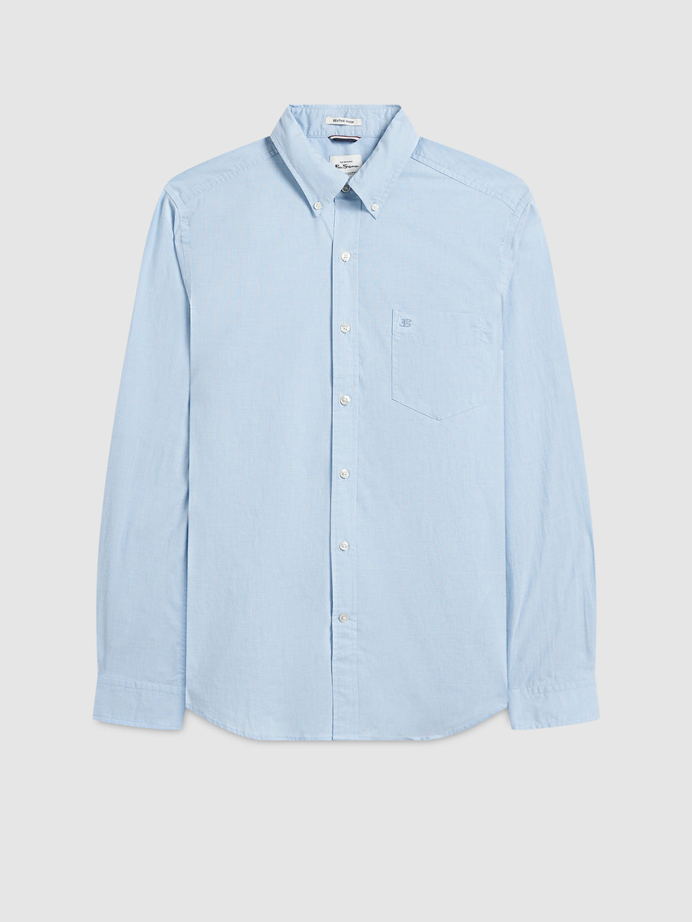 Camisas Ben Sherman Beatnik Wash Long-Sleeve Azules | 956-PQDBOK