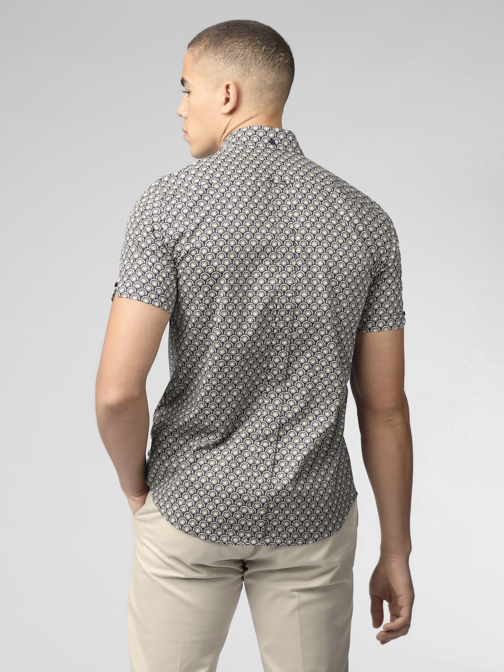 Camisas Ben Sherman Block Geo Gris | 874-GVERTO