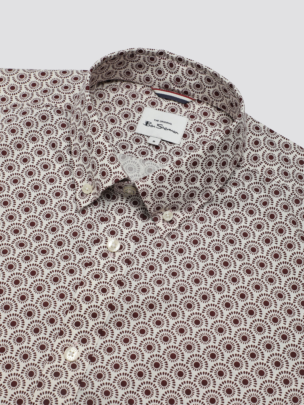 Camisas Ben Sherman Block Geo Rojas Oscuro | 316-UIQOTL