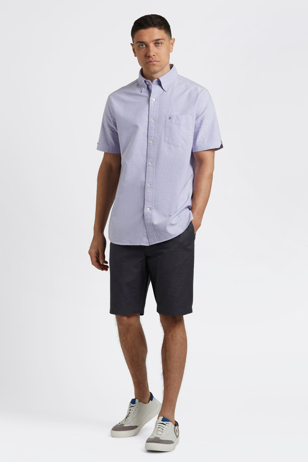 Camisas Ben Sherman Brighton Oxford Moradas | 056-LKUIOZ