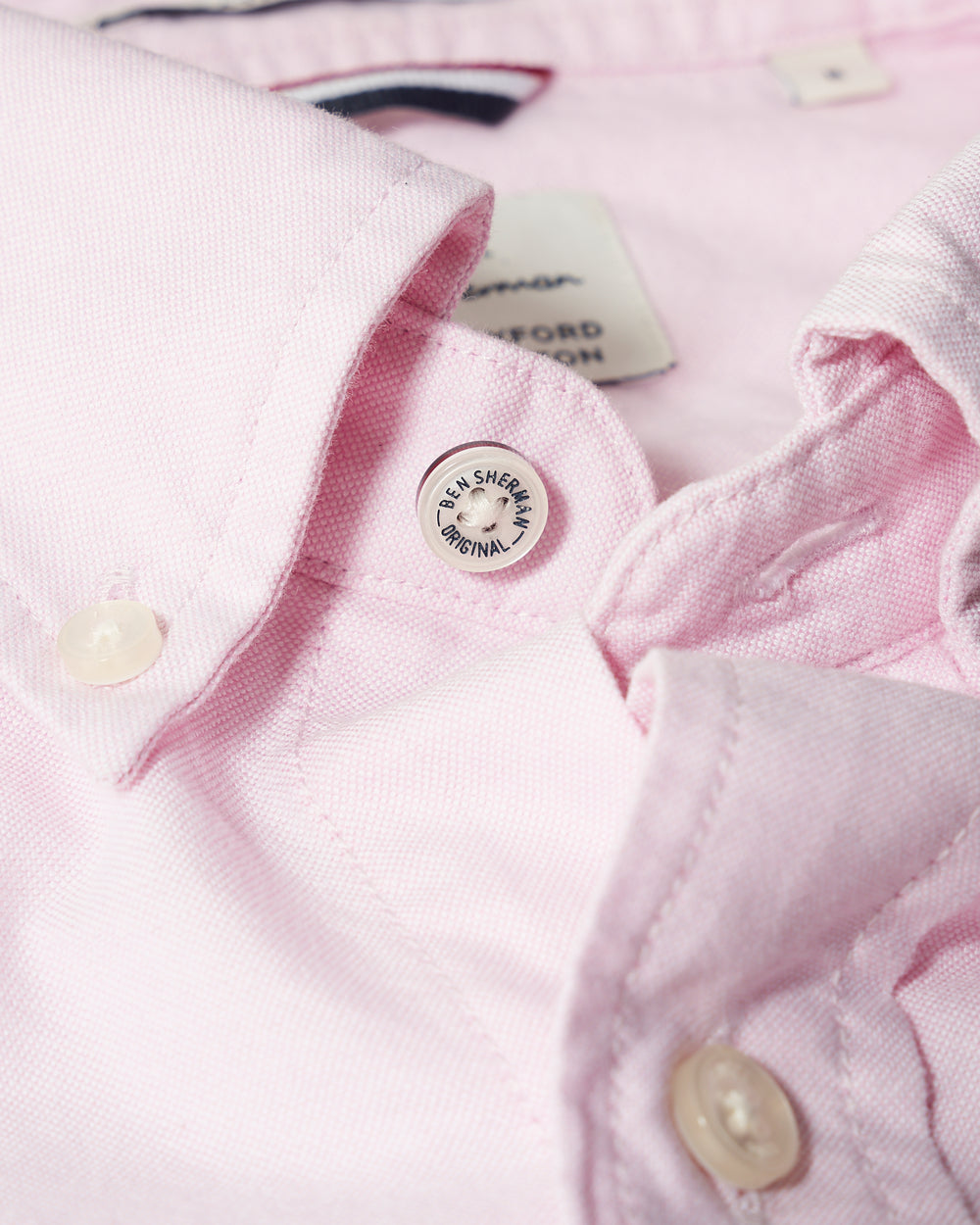 Camisas Ben Sherman Brighton Oxford Organic Rosas | 859-AMZUXD