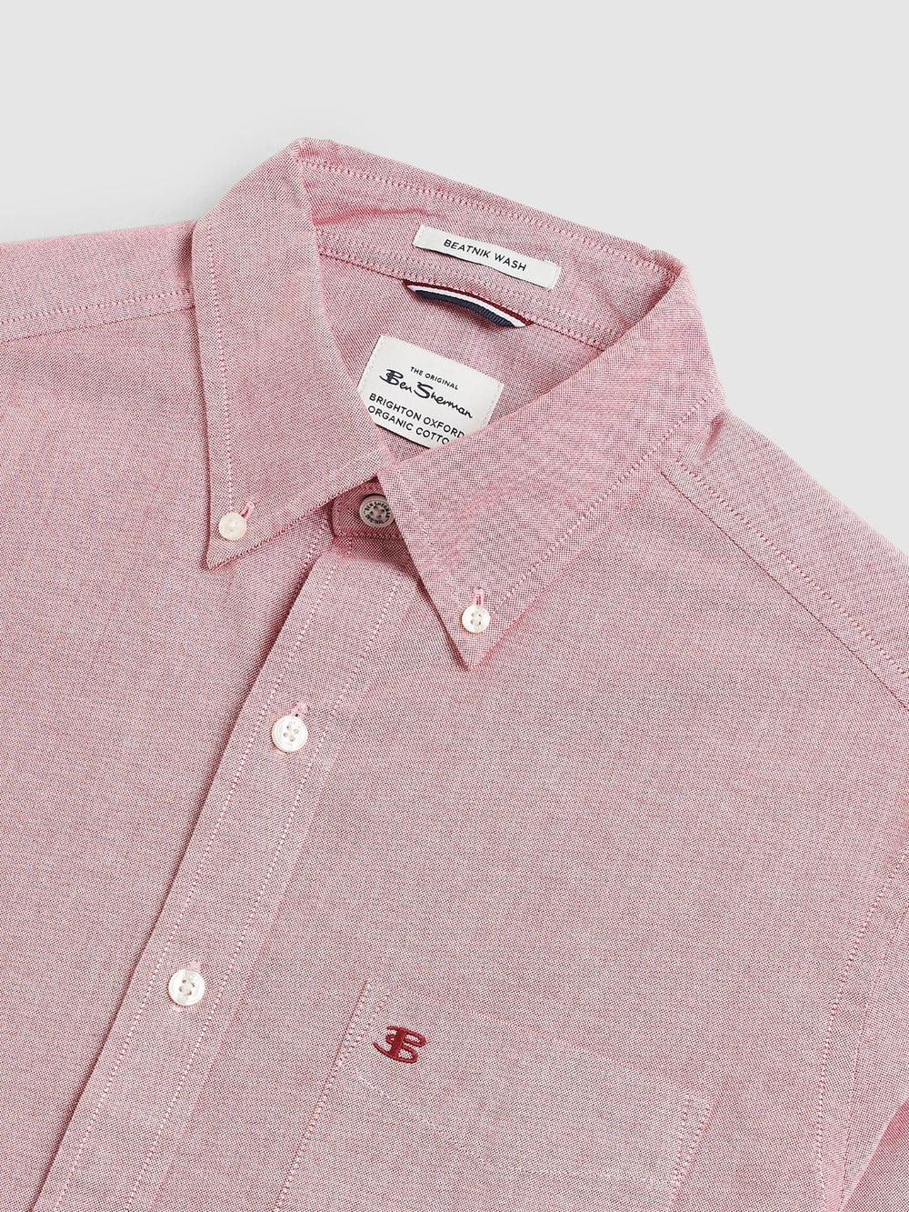 Camisas Ben Sherman Brighton Oxford Organic Rojas Claro | 856-BXAVQM