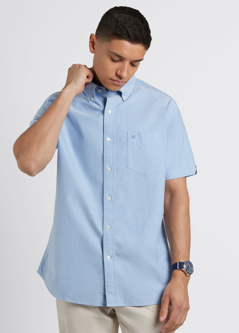 Camisas Ben Sherman Brighton Oxford Organic Azules | 762-EFLCGM