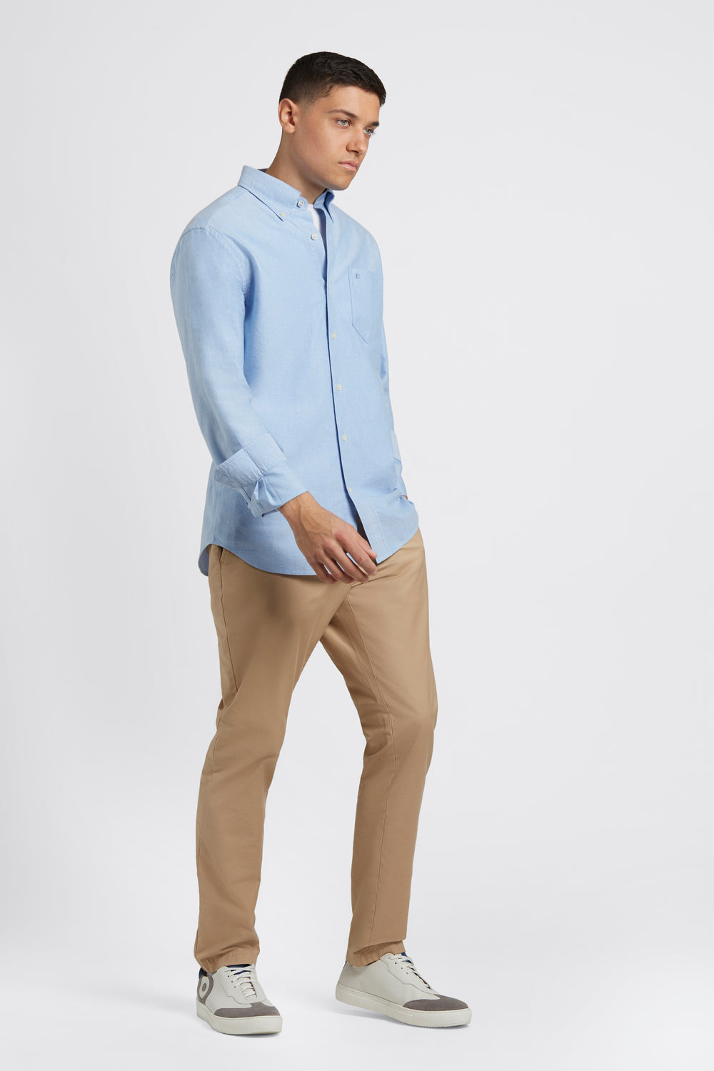 Camisas Ben Sherman Brighton Oxford Organic Azules | 546-XEBNPR