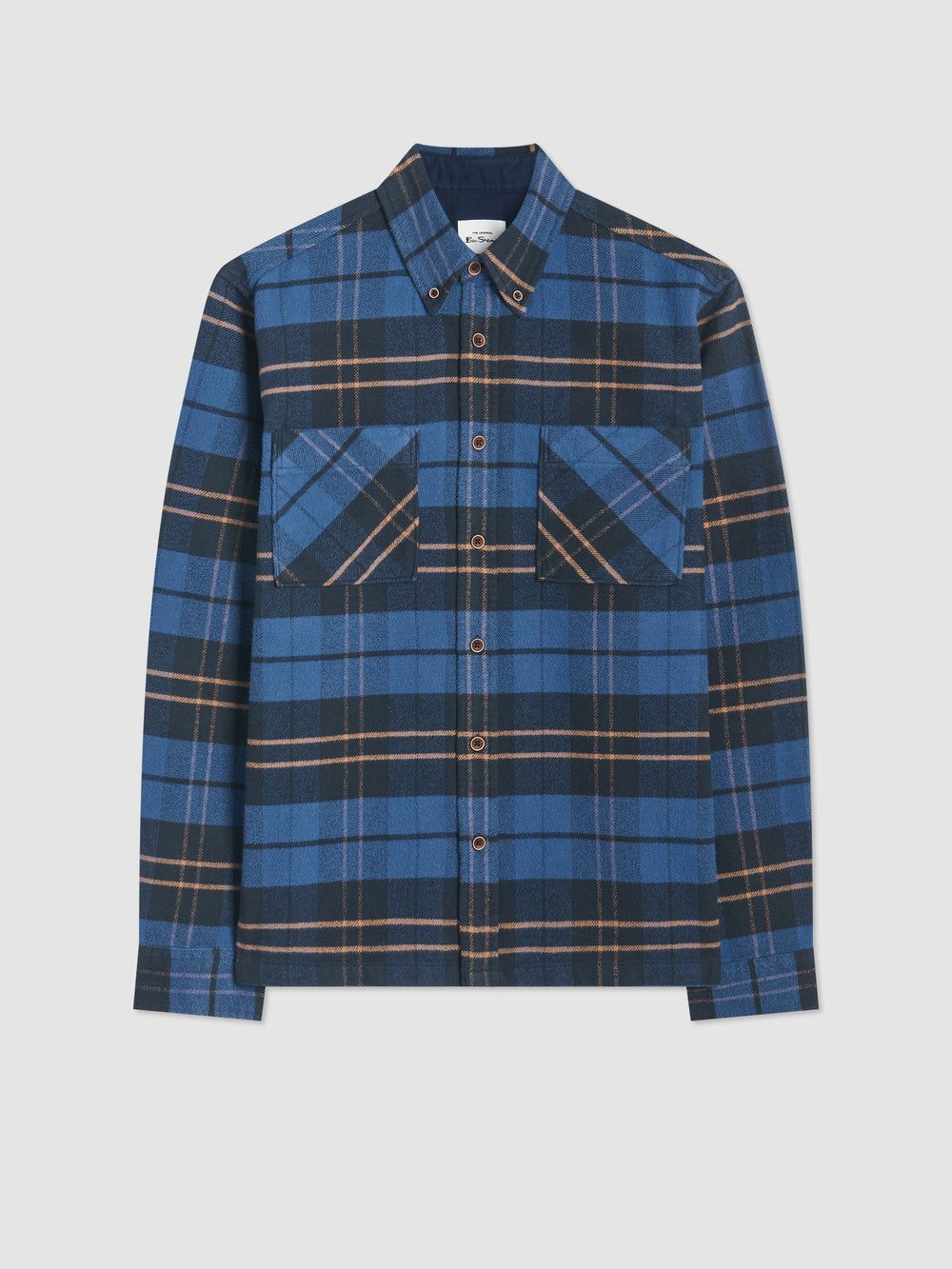 Camisas Ben Sherman Brushed Ivy Check Azules | 672-WKFYHX