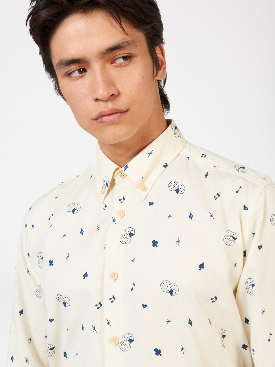 Camisas Ben Sherman Conversational Icon Blancas | 521-FOPQKN