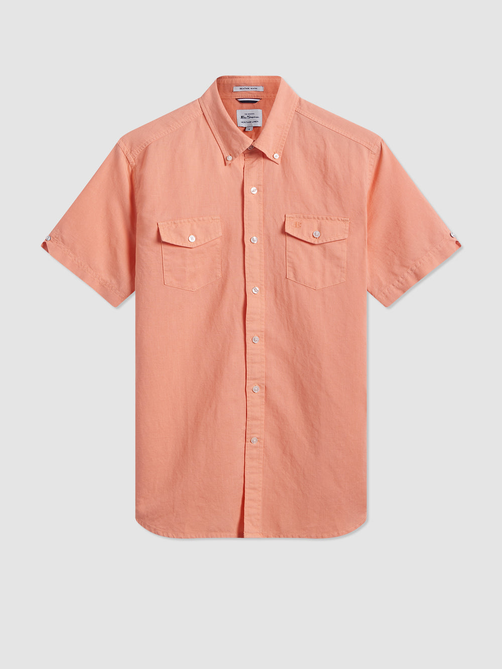 Camisas Ben Sherman Garment Dye Linen Naranjas | 379-TLZSUY