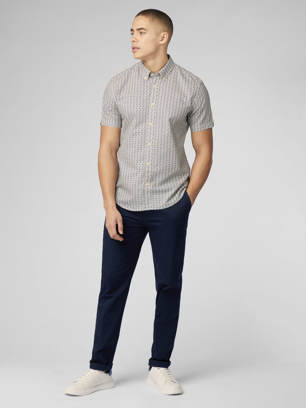 Camisas Ben Sherman Geo Wave Denim Azules | 504-AKXGQI