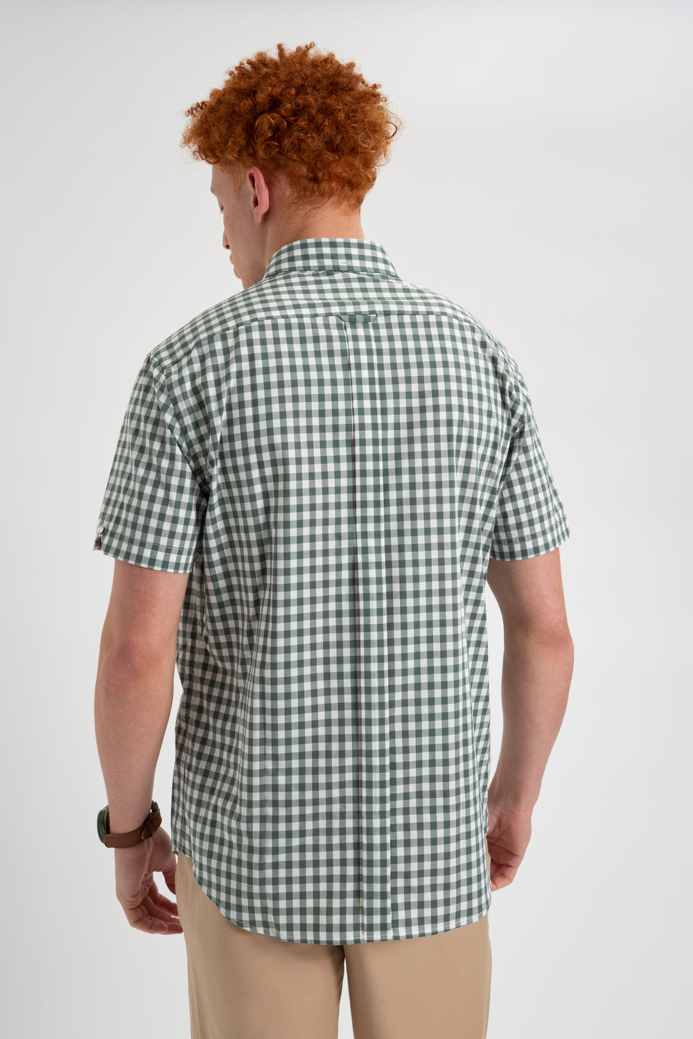 Camisas Ben Sherman House Poplin Gingham Verde Oliva | 382-FDLYCB