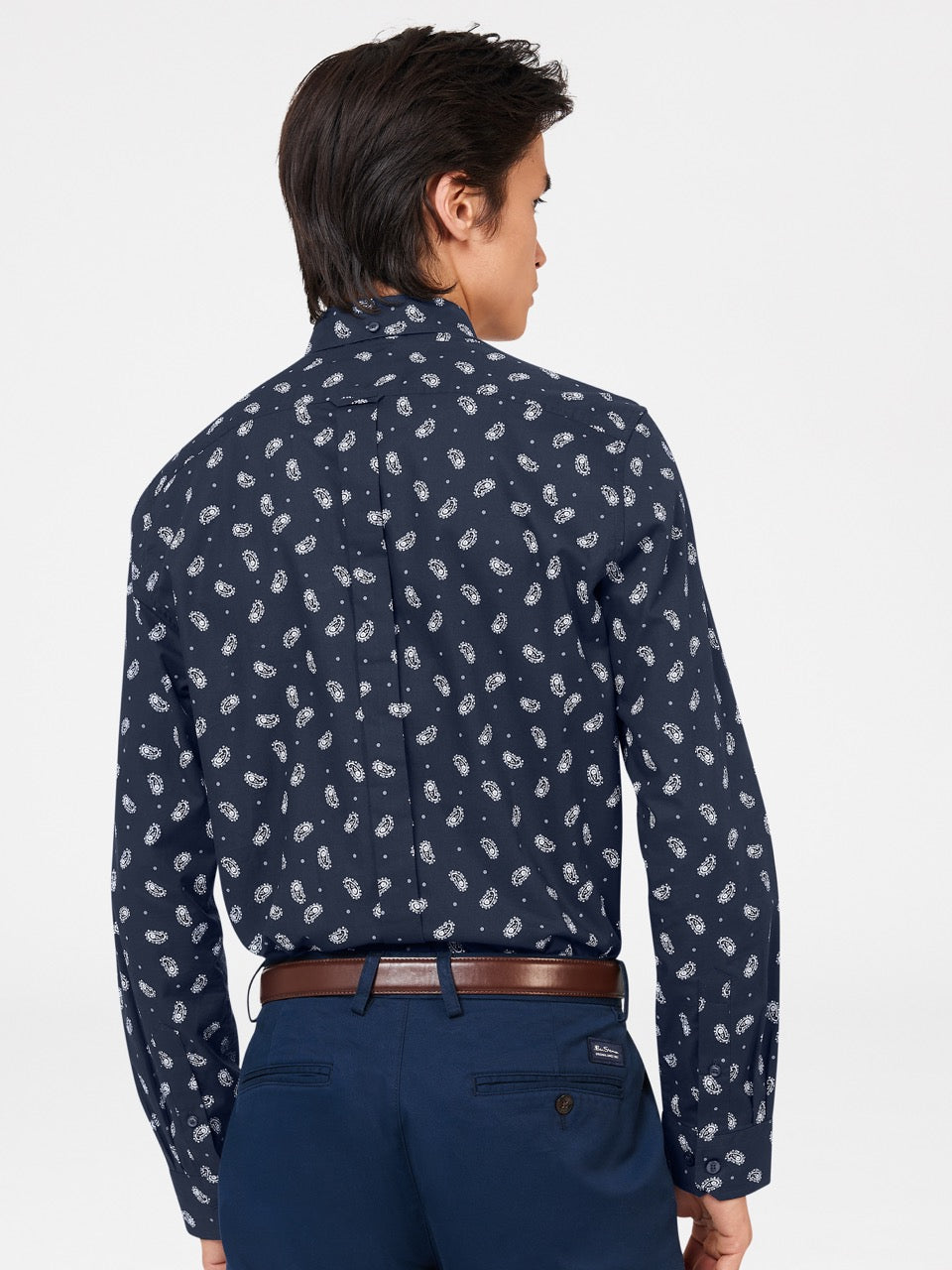 Camisas Ben Sherman Micro Paisley Azul Marino | 821-XJDZHM