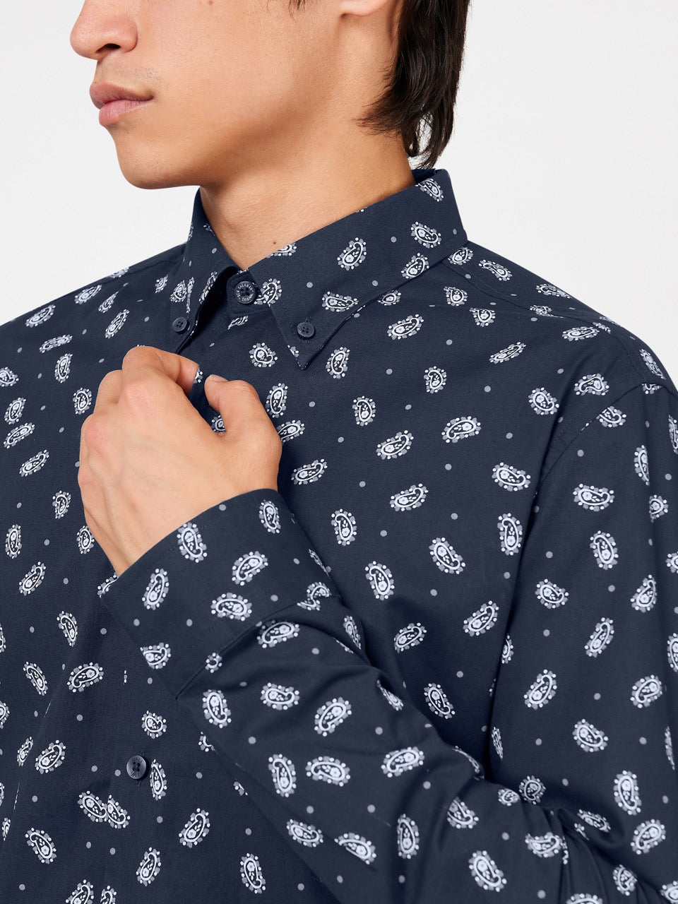 Camisas Ben Sherman Micro Paisley Azul Marino | 821-XJDZHM