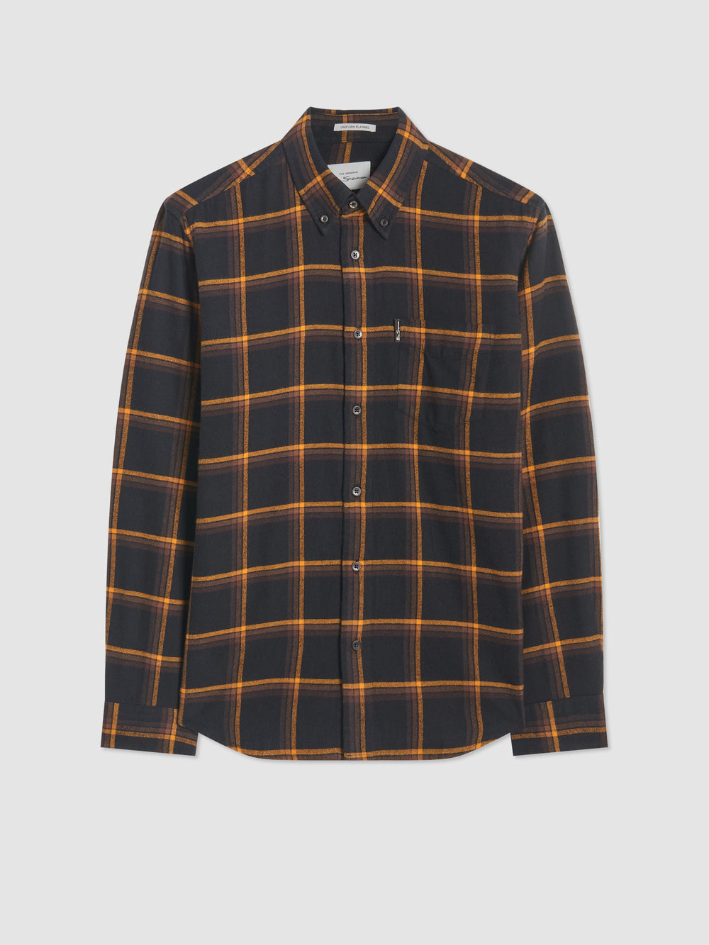 Camisas Ben Sherman Oversized Brushed Check Negras | 895-IDPORZ