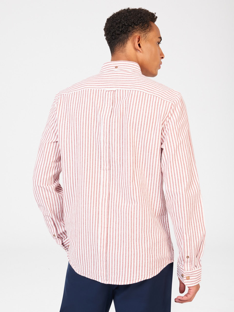 Camisas Ben Sherman Recycled Cotton Oxford Stripe Naranjas | 492-PKURNJ