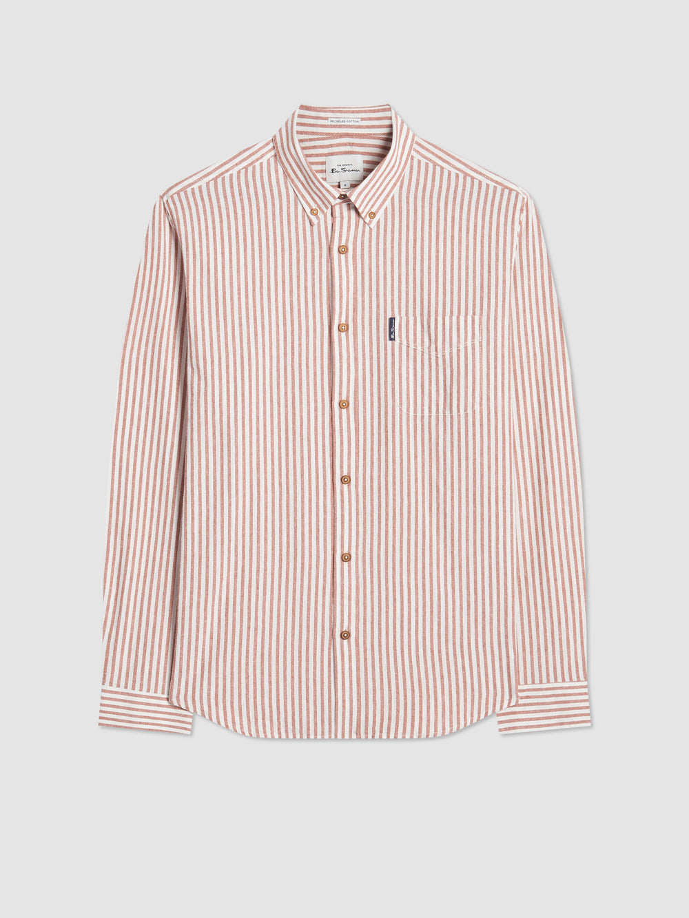 Camisas Ben Sherman Recycled Cotton Oxford Stripe Naranjas | 492-PKURNJ