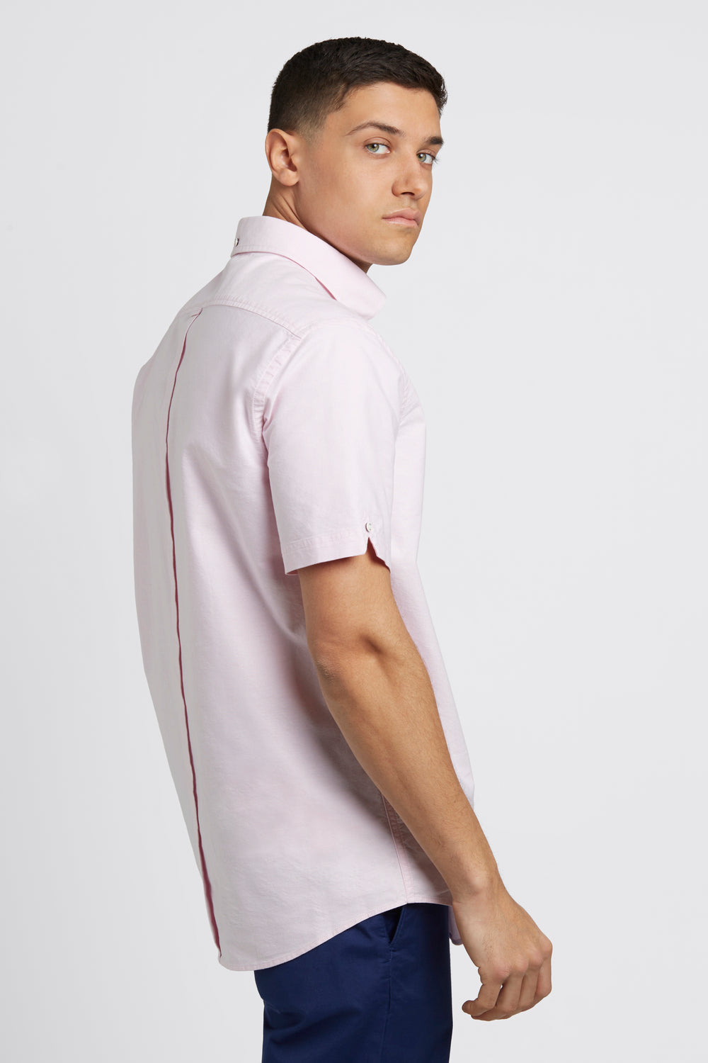 Camisas Ben Sherman Short Sleeve Brighton Oxford Organic Rosas | 256-DCFOKN