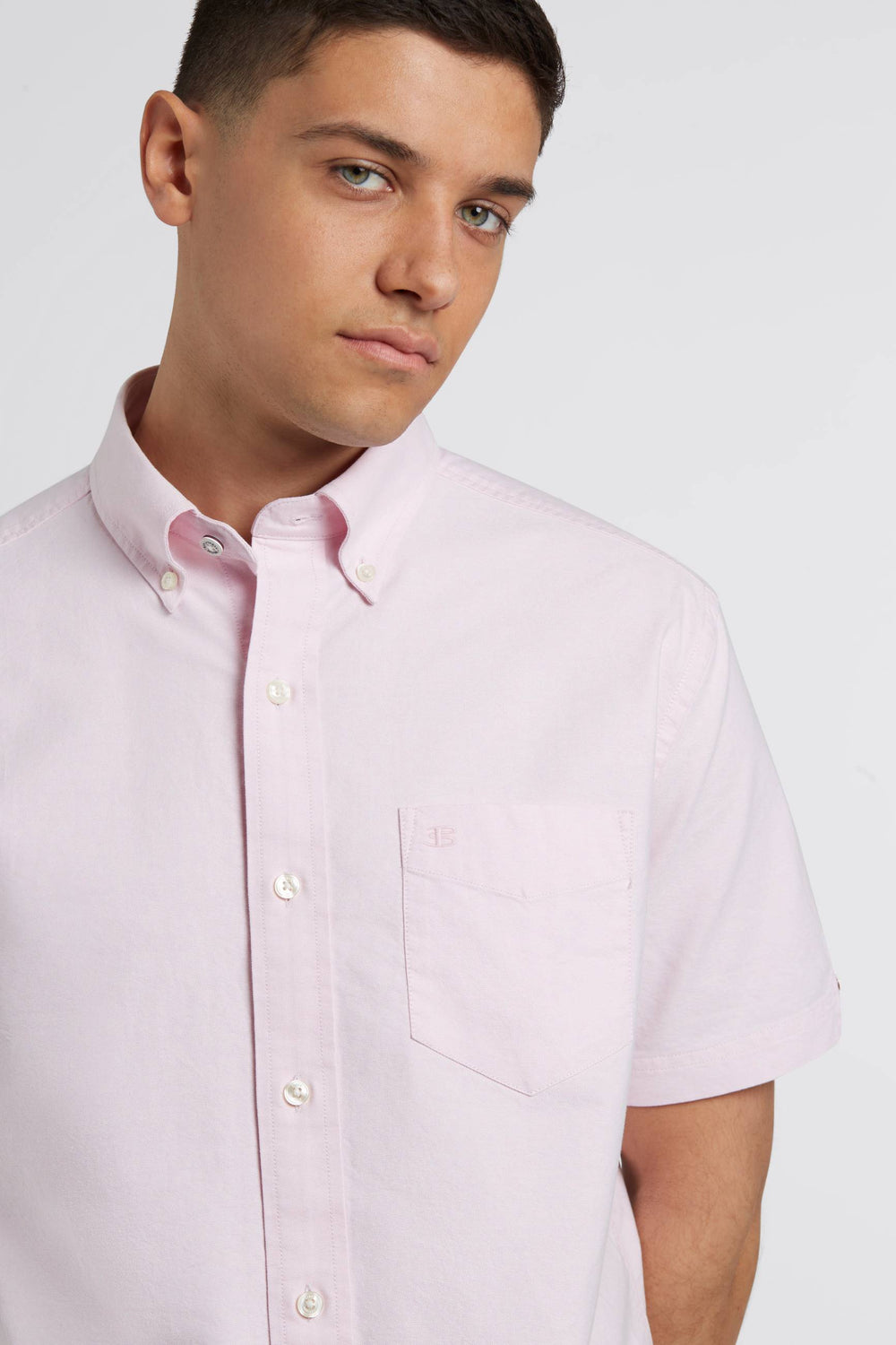 Camisas Ben Sherman Short Sleeve Brighton Oxford Organic Rosas | 256-DCFOKN