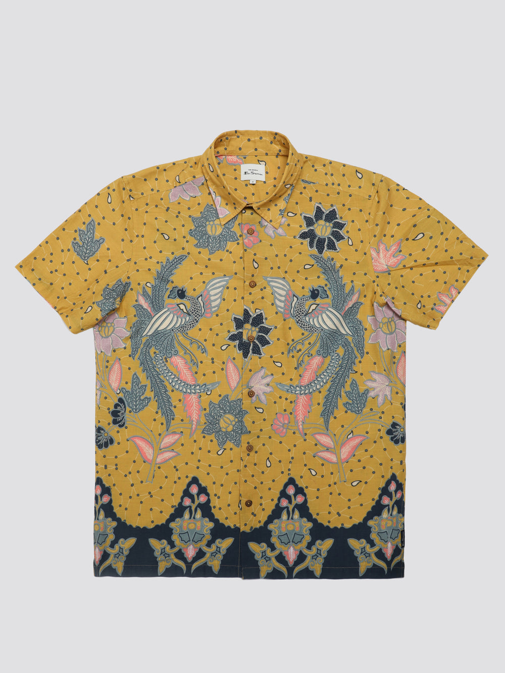 Camisas Ben Sherman Signature Abstract Botanical Print Amarillo | 970-MCFOUP