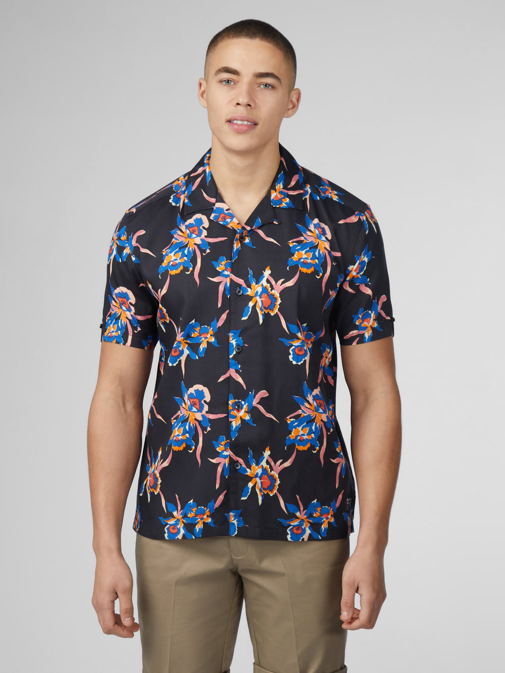 Camisas Ben Sherman Signature Botanical Print Negras | 095-YXCZMU